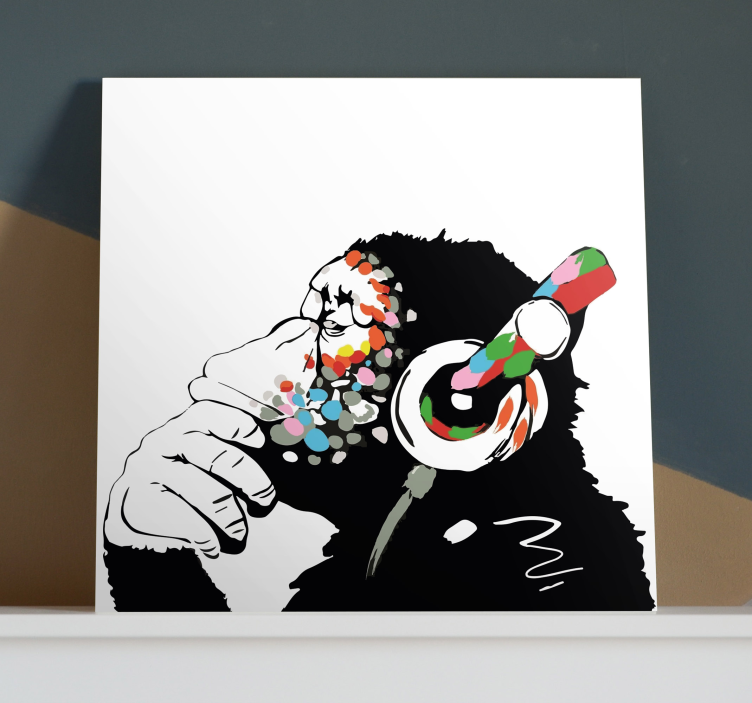 Wandbild Musik Mono banksy música - TenStickers