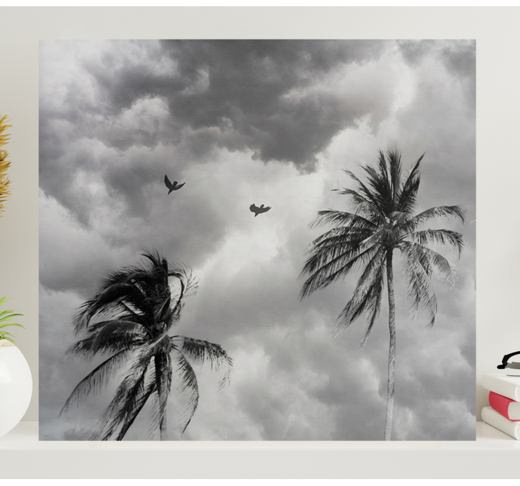 Leinwandbild palmen silhouette - TenStickers