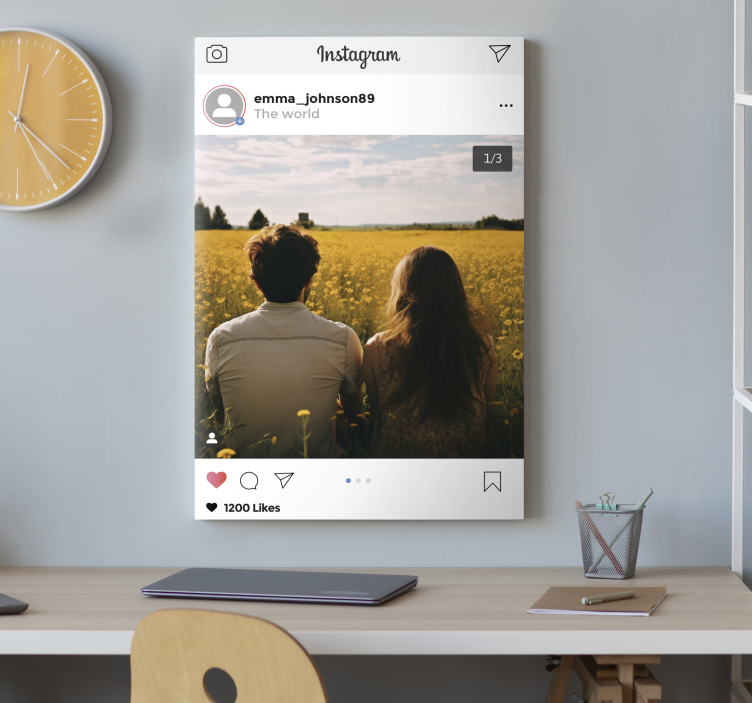Leinwandbild personalisiert instagram-bildschirm - TenStickers