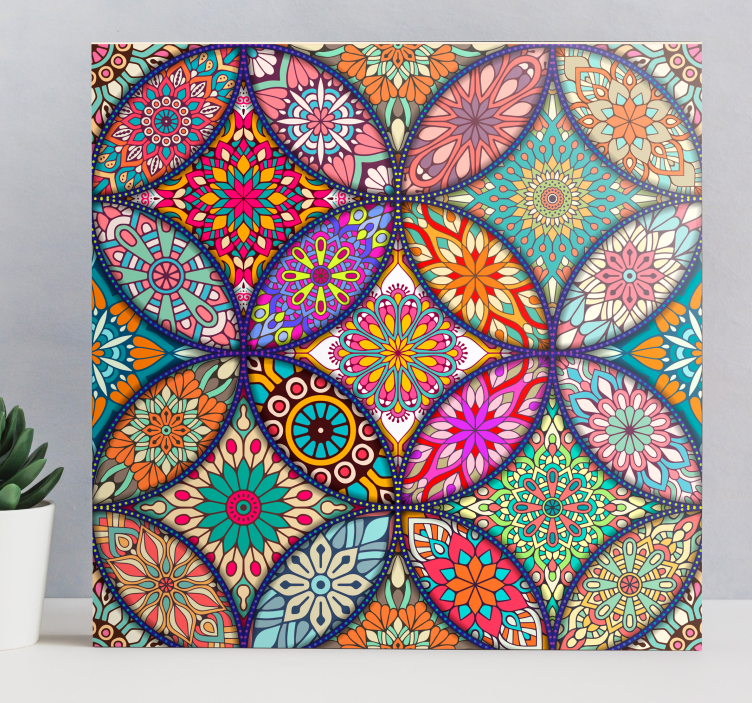 Wandbild Schlafzimmer Bunte mandalas - TenStickers