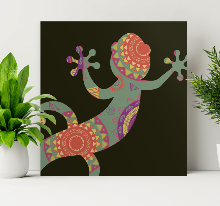 Wandbild Tier geometrische reptilienillustration - TenStickers