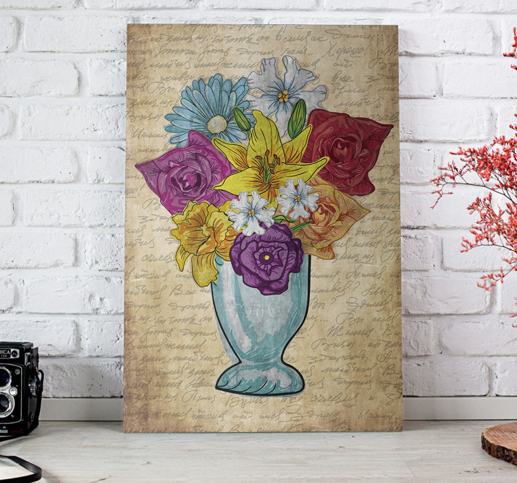 Leinwandbild vase der blumen - TenStickers