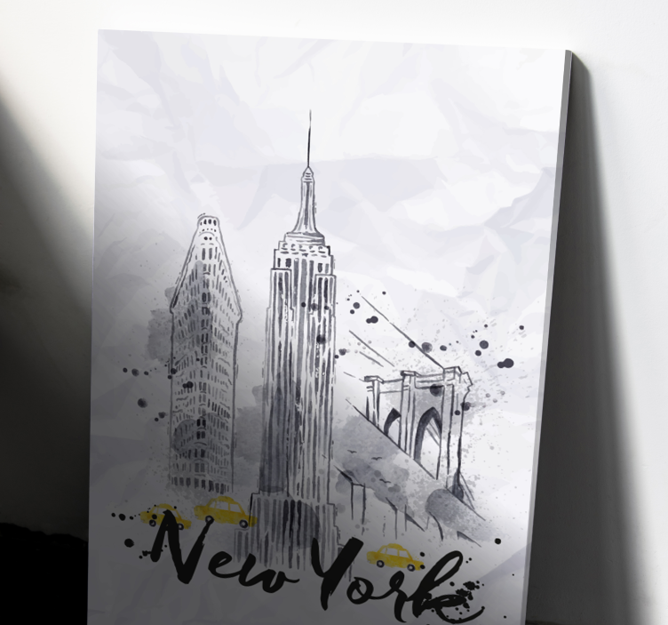 Leinwandbild abbildung der skyline von new york - TenStickers