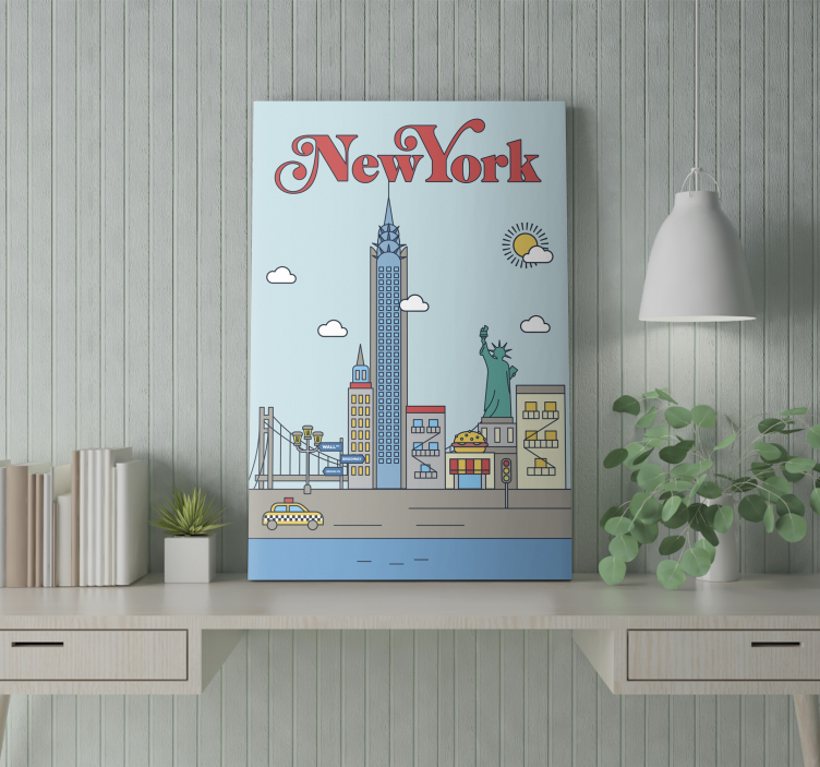 Leinwandbild new York heißt auf Deutsch "New York". - TenStickers