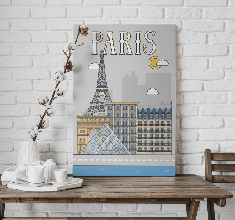 Leinwandbild paris heißt auf Deutsch "Paris". - TenStickers