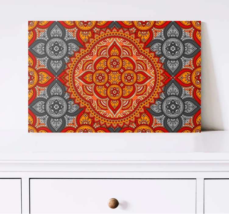 Mandala wandbilder mit filigranem blumenmuster - TenStickers