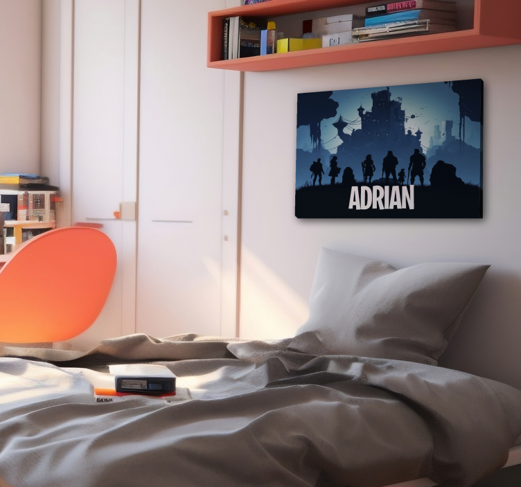 Videospiele Leinwandbilder blauer epischer Burg - TenStickers