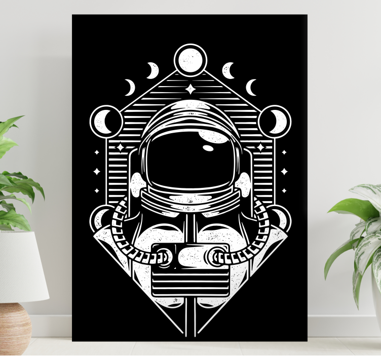 Wandbild gaming astronaut mondphasen - TenStickers