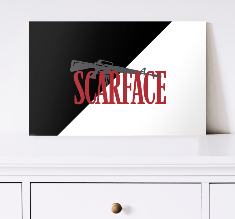 Wandbild gaming scarface waffenlogo - TenStickers