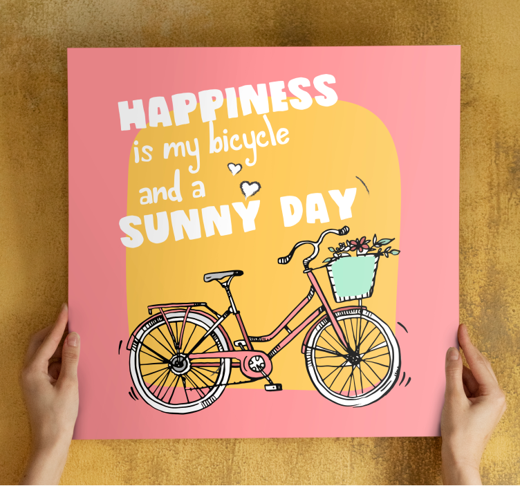 Wandbild motivation fahrrad und sonniger tag - TenStickers
