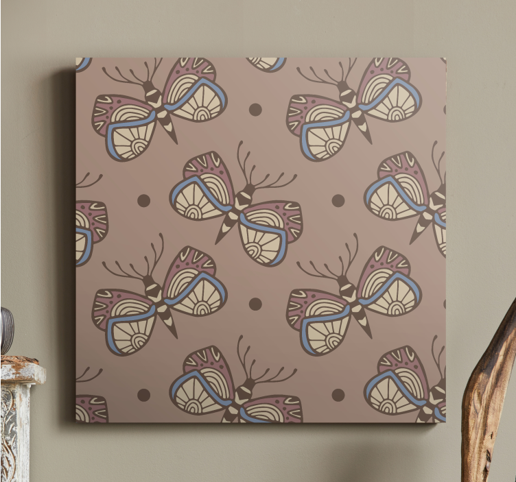 Wandbild schmetterling mit filigranem muster - TenStickers