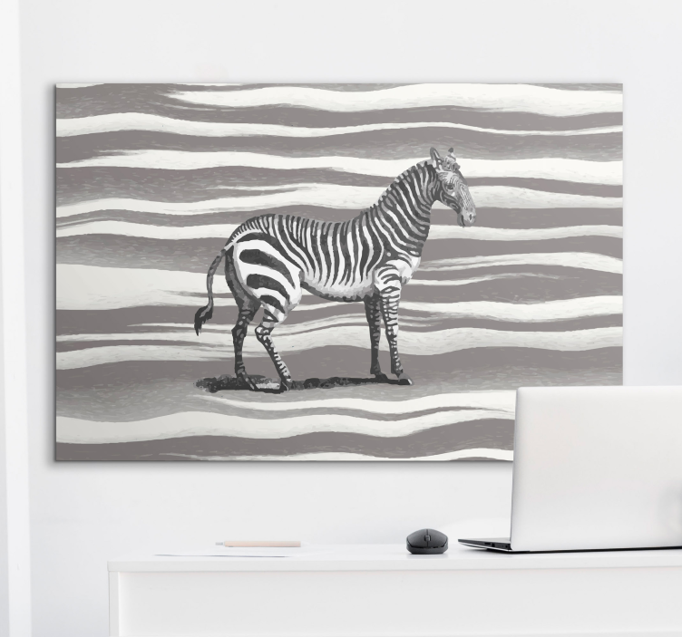 Wandbild tier im zebra streifen design - TenStickers