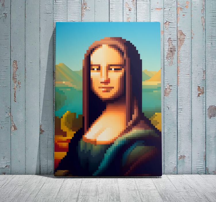 Kunst auf Leinwand gioconda-pixelkunst - TenStickers