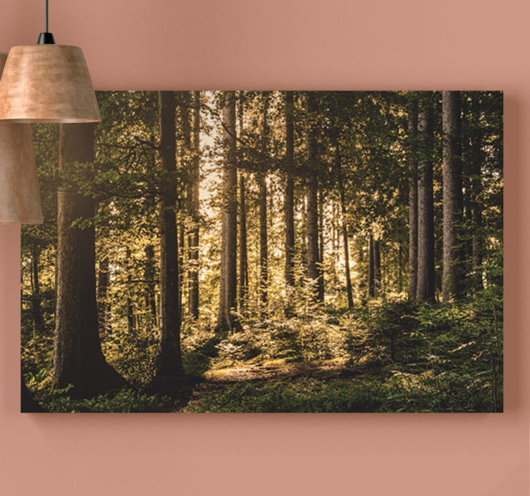 Wandbilder landschaft leuchtende waldlandschaft - TenStickers