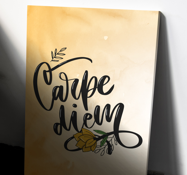 Wandbilder sprüche nutze den tag floral - TenStickers