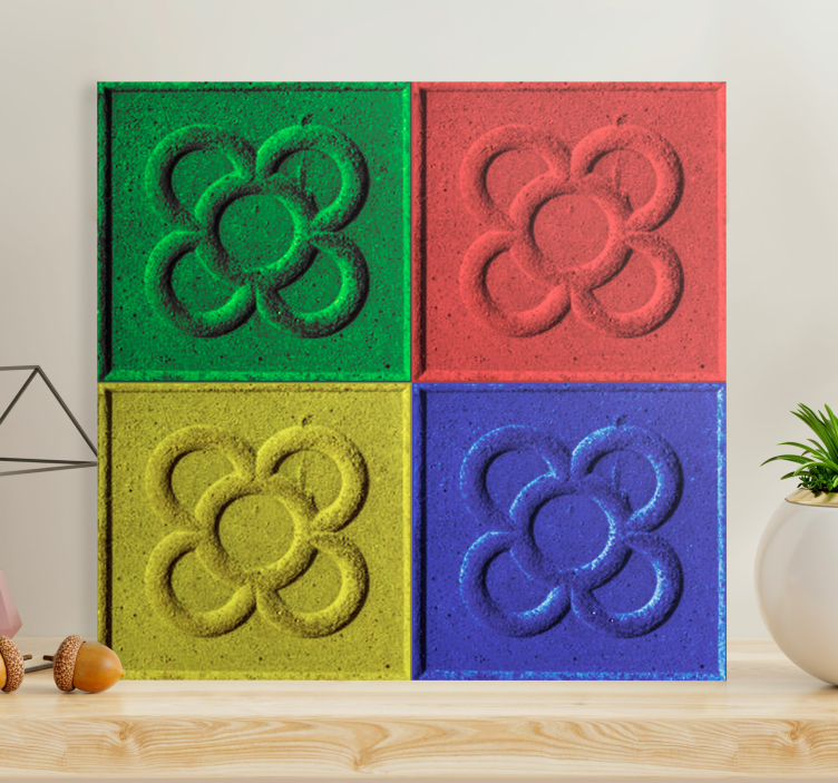 Wandbild Wohnzimmer pop Art Pano-FliesenPop Art Pano-Fliesen - TenStickers