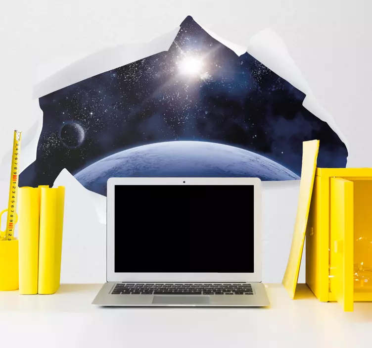 3D Universum Bodenaufkleber - TenStickers