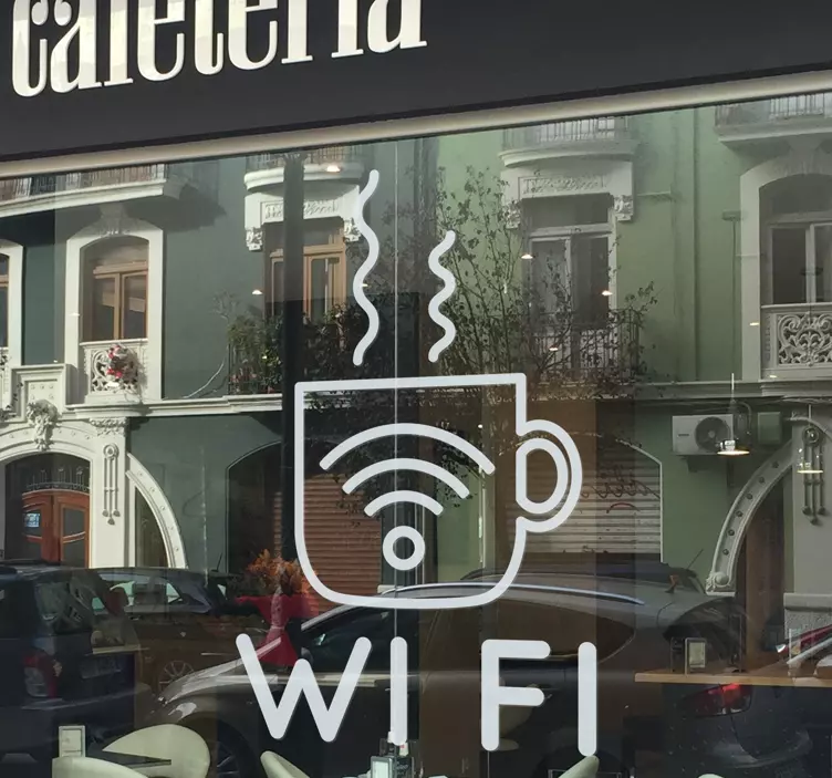 Schaufenster folie mit kaffeetassen symbol - TenStickers