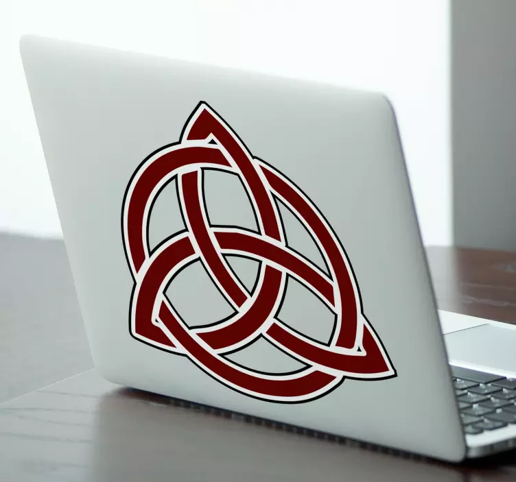 Rotes Triquetra Symbol Vinyl Aufkleber - TenStickers