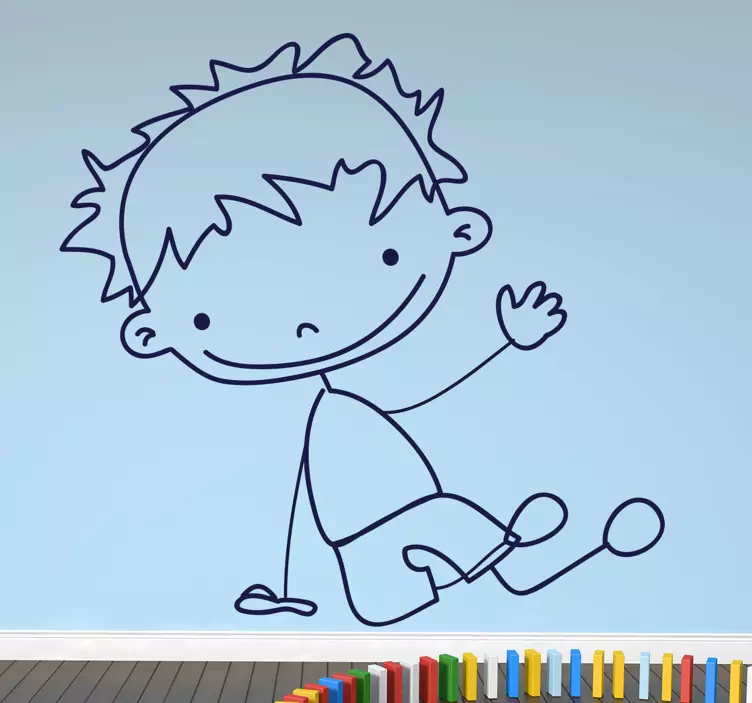 Junge Zeichnung Aufkleber - TenStickers