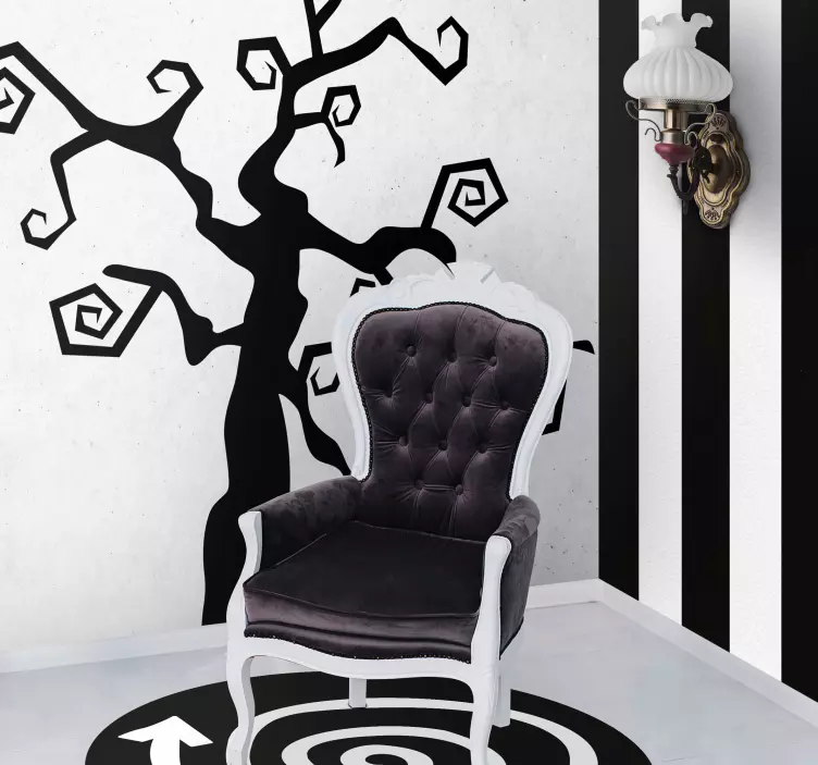 Wandtattoo Halloween Burtonischer baum - TenStickers
