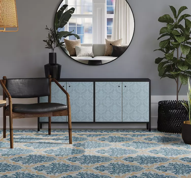 Möbelfolie blau elegant barock - TenStickers