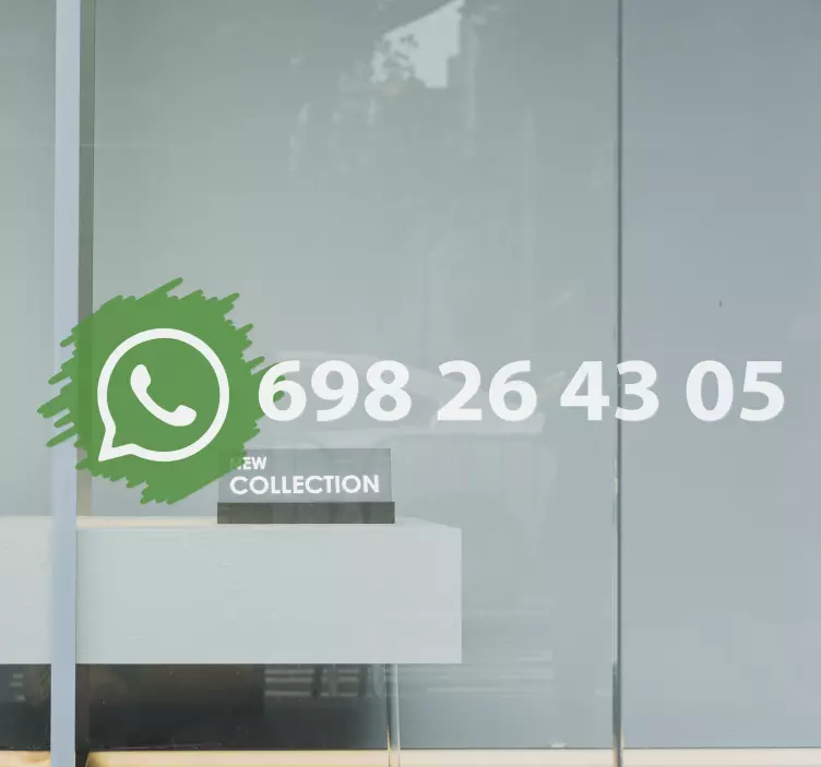 Schaufenster Folie anpassbare kontaktnummer - TenStickers