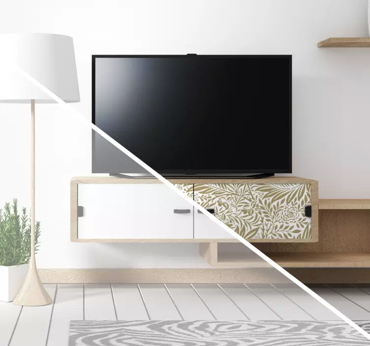 Vintager blumenmuster-möbelaufkleber - TenStickers