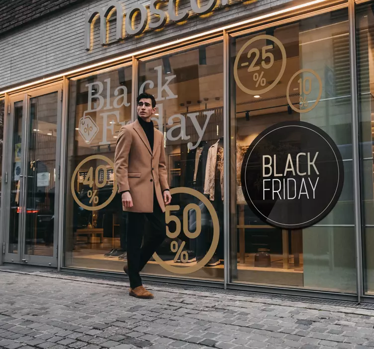 Schaufensteraufkleber Black Friday elegant - TenStickers