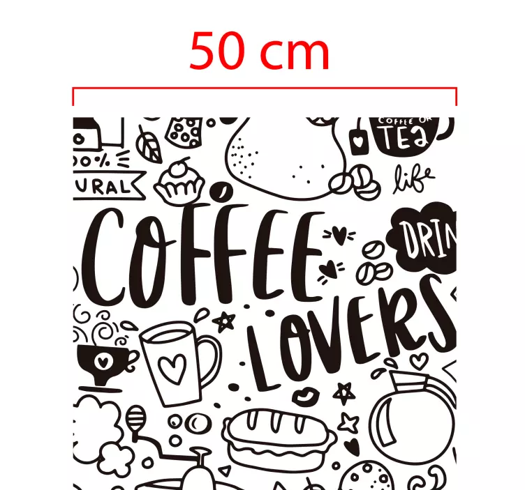Durchscheinender kaffee Aufkleber für Fenster - TenStickers