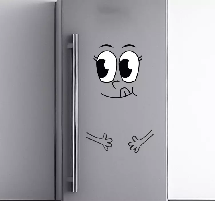 Kühlschrank Aufkleber vinyl Gesicht - TenStickers