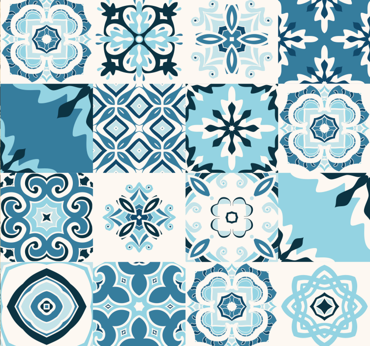 möbelfolie azulejos blau - TenStickers