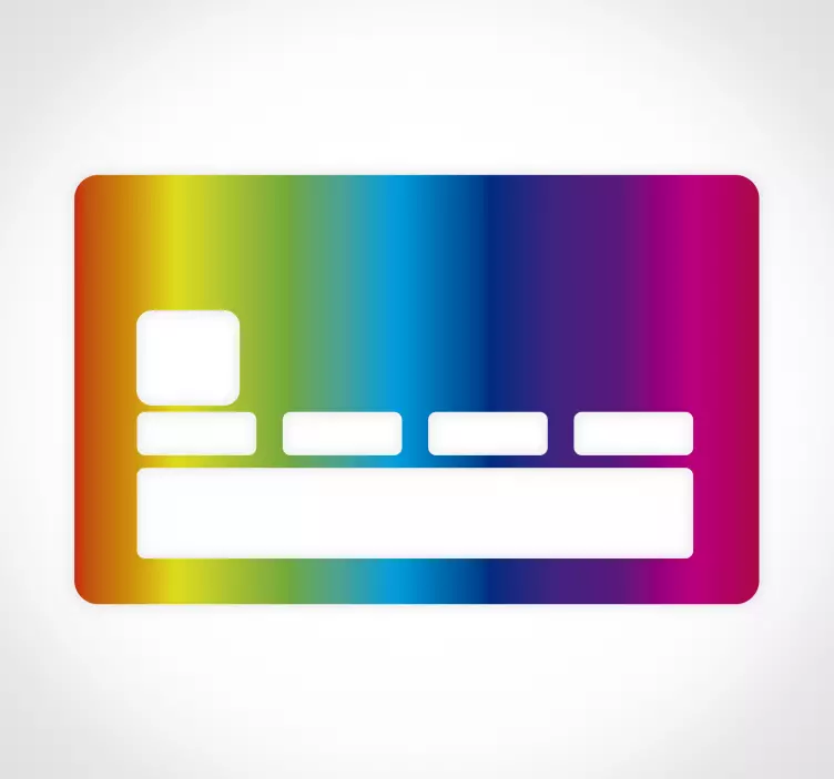 Kreditkartenaufkleber Regenbogen - TenStickers