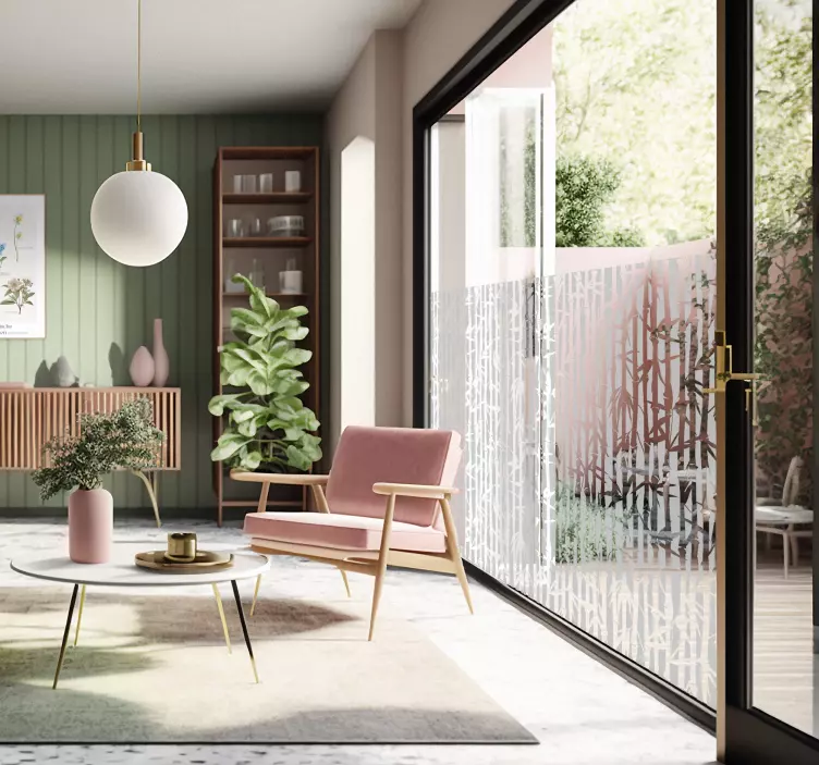 Fensteraufkleber transluzenter Bambus - TenStickers