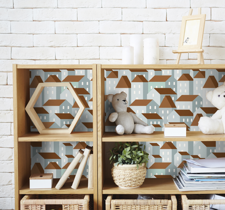 möbelfolie illustration eines DorfesDiese Illustration zeigt ein  - TenStickers