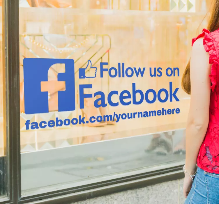 Follow us on Facebook Aufkleber - TenStickers