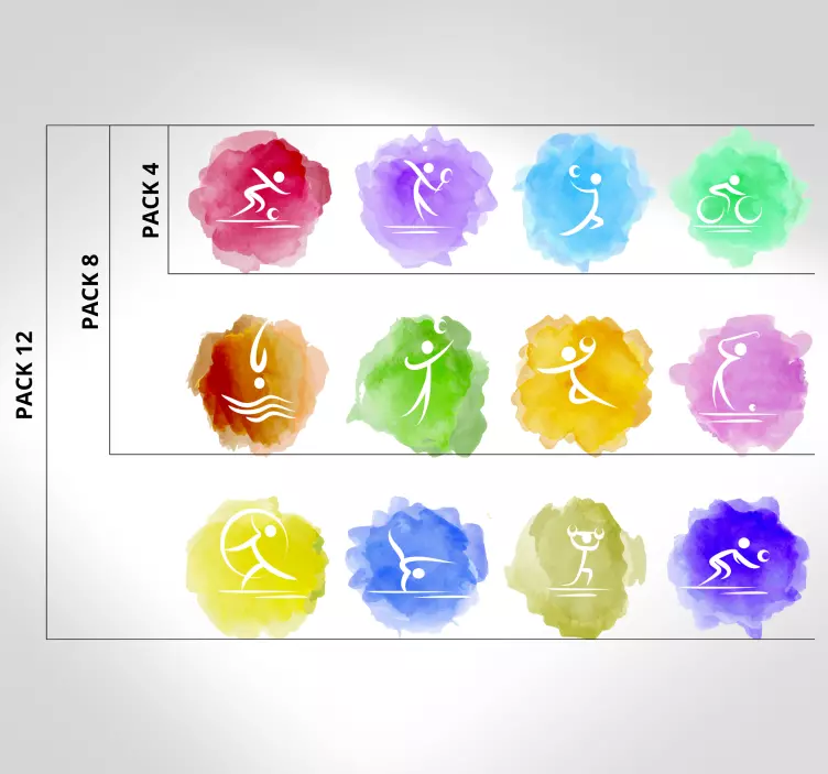 Sticker sport bunte sport icons - TenStickers