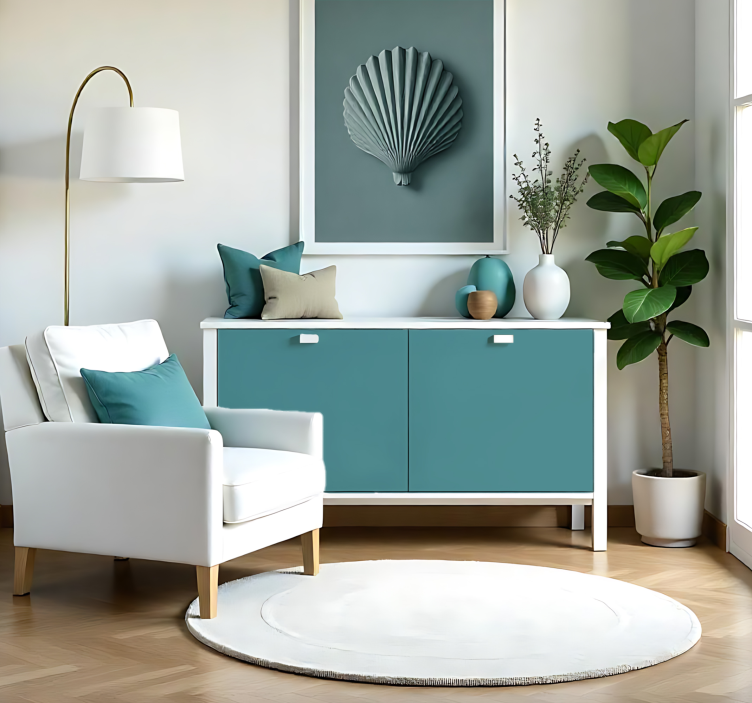 Wandtattoo einfarbig mattes dunkles türkis - TenStickers