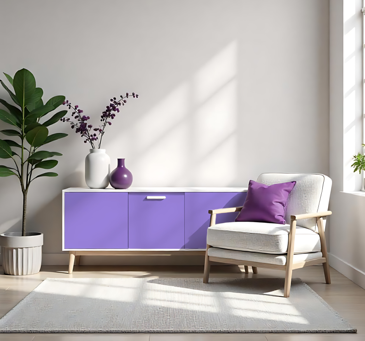 Wandtattoo einfarbig mattes flieder - TenStickers