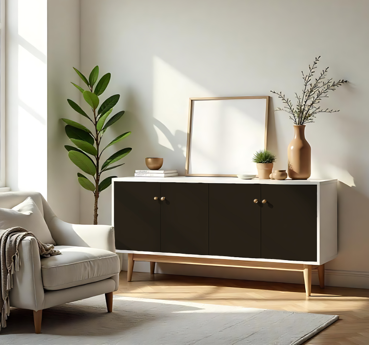 Wandtattoo einfarbig mattes dunkelbraun - TenStickers