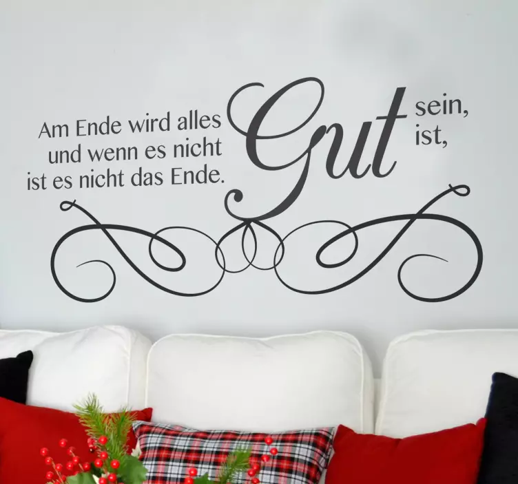 alles wird gut Spruch Sticker - TenStickers