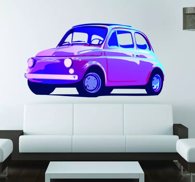 Alter Fiat 500 Wandtattoo - TenStickers