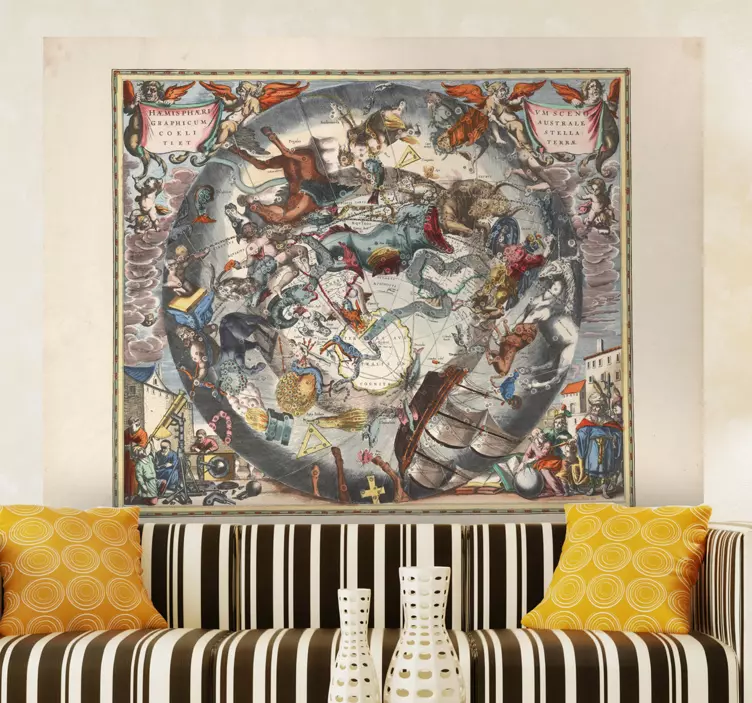 Aufkleber Alte Weltkarte - TenStickers