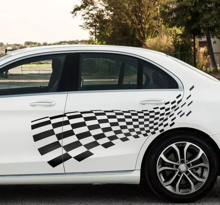 Autoaufkleber rennflagge - TenStickers