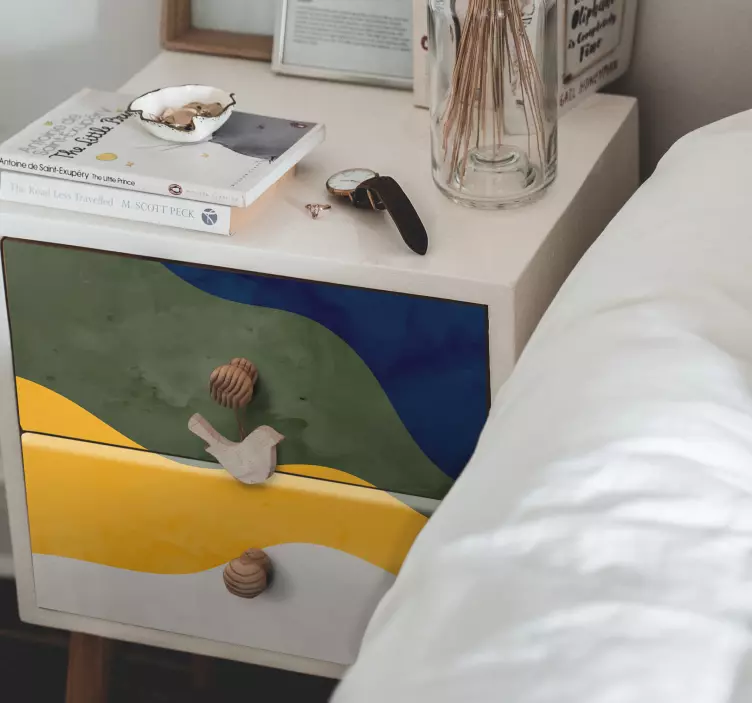 Aufkleber bedruckt mit lebhaften wellenmotiven - TenStickers