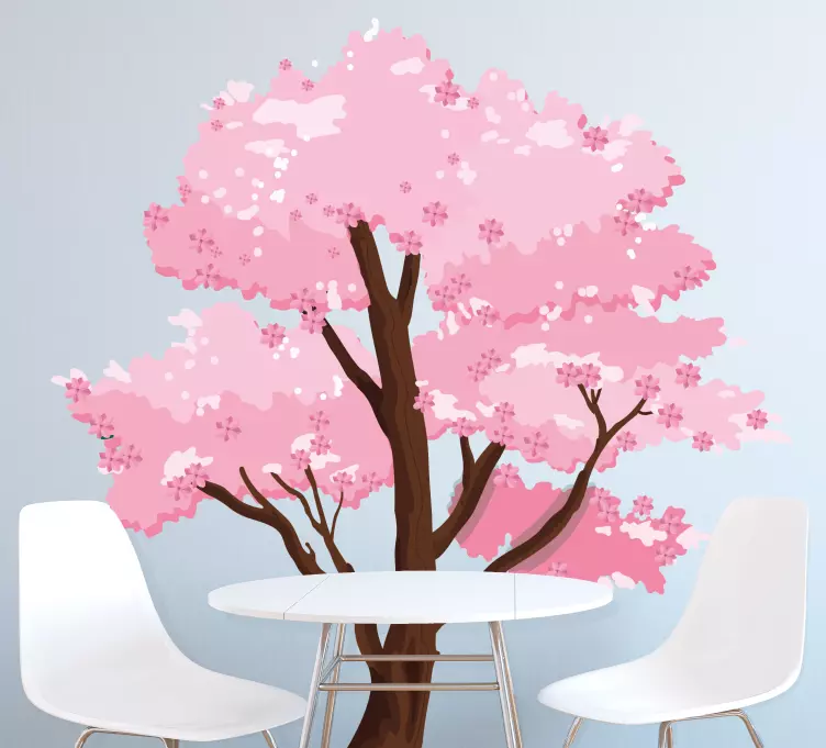 Wandtattoo Esszimmer Baum mit kirschblüten - TenStickers