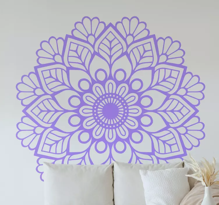 Wandtattoo floral Mandalablume für Yoga - TenStickers