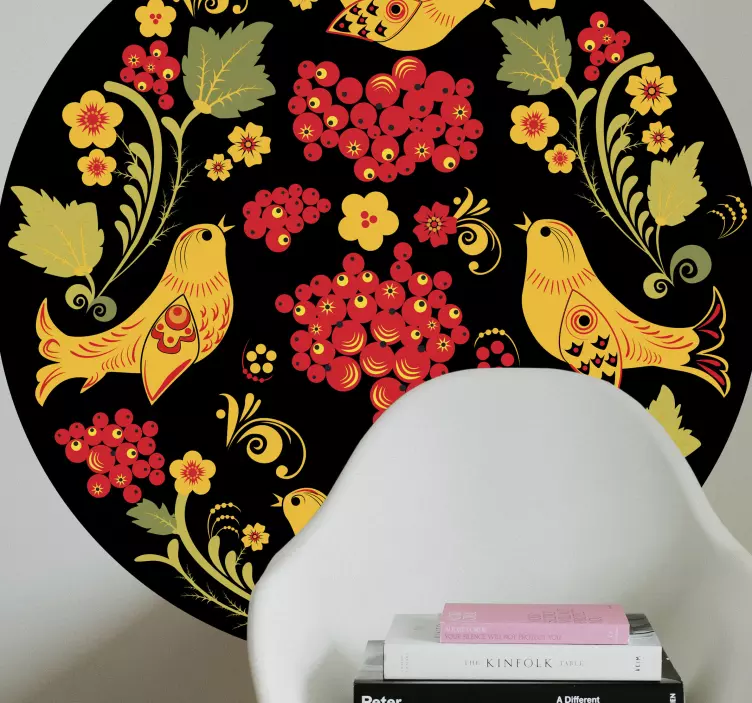 Wandtattoo floral Slowakische verzierung - TenStickers