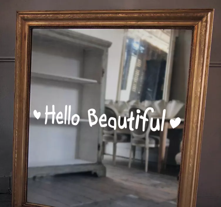 Aufkleber "Hello Beautiful" - TenStickers