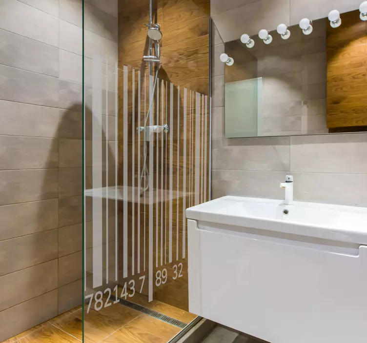 Duschkabinen Folie Barcode - TenStickers